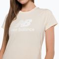 Γυναικείο μπλουζάκι New Balance Essentials Stacked Logo Co μπεζ T-shirt WT31546TCM 4