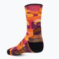 Smartwool γυναικείες κάλτσες πεζοπορίας Hike Light Cushion Bear Country Print Crew πορτοκαλί σκουριά 2