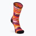 Smartwool γυναικείες κάλτσες πεζοπορίας Hike Light Cushion Bear Country Print Crew πορτοκαλί σκουριά 5