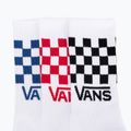 Vans Classic Check Crew ανδρικές κάλτσες 3 ζευγάρια λευκές 6