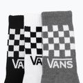 Vans Classic Check Crew ανδρικές κάλτσες 3 ζευγάρια μαύρο/λευκό 6