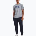 Ανδρικό μπλουζάκι Under Armour Big Logo Fill steel light heather/μαύρο/royal 2