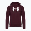 Ανδρικό φούτερ Under Armour Rival Fleece Logo HD κουκούλα σκούρο καφέ/λευκό 4