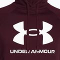 Ανδρικό φούτερ Under Armour Rival Fleece Logo HD κουκούλα σκούρο καφέ/λευκό 6