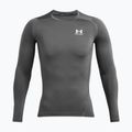 Ανδρικό Under Armour Heat Gear Armour Comp castlerock/λευκό μακρυμάνικο για προπόνηση 3