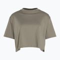 Under Armour Campus Boxy Crop taupe dusk/μαύρο γυναικείο μπλουζάκι προπόνησης 4