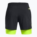 Ανδρικό σορτς Under Armour Peak Woven 2in1 μαύρο/κίτρινο/κίτρινο υψηλής ορατότητας/κίτρινο υψηλής ορατότητας 6