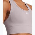 Under Armour Vanish Seamless Mid Branded τετράγωνο γκρι/λευκό σουτιέν προπόνησης 3