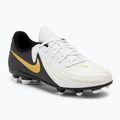 Nike Phantom GX II Club FG/MG Junior παιδικά ποδοσφαιρικά παπούτσια λευκά/μεταλλικό χρυσό νόμισμα/μαύρο παιδικά ποδοσφαιρικά παπούτσια