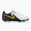 Nike Phantom GX II Club FG/MG Junior παιδικά ποδοσφαιρικά παπούτσια λευκά/μεταλλικό χρυσό νόμισμα/μαύρο παιδικά ποδοσφαιρικά παπούτσια 2