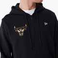 Ανδρικό New Era Team Script FZ Hoody Chicago Bulls μαύρο 4