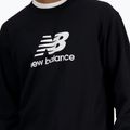 Ανδρικό φούτερ New Balance Stacked Logo French Terry Crew μαύρο 4