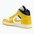 Nike Air Jordan 1 Mid γυναικεία παπούτσια λευκό/μαύρο/ζωντανό θειάφι 3