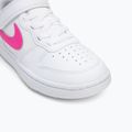 Παιδικά παπούτσια Nike Court Borough Low Recraft λευκό/laser φούξια 7