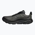 HOKA Clifton 9 μαύρο/μαύρο ανθρακί παιδικά παπούτσια για τρέξιμο 10