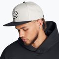 Under Armour Curry Flat Brim Snapback ανδρικό καπέλο λευκό πηλό/μαύρο 3