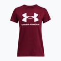 Under Armour γυναικείο t-shirt με λογότυπο Rival καρδινάλιο/λευκό 3