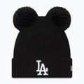 Γυναικείος χειμερινός σκούφος New Era Wmns Double Pom La Dodgers black