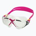 Μάσκα κολύμβησης Aquasphere Vista white/raspberry/lenses clear 2