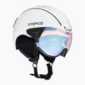 Κράνος σκι CASCO SP-2 Photomatic Visor δομημένο λευκό γυαλιστερό