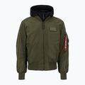 Alpha Industries MA-1 D-Tec ανδρικό μπουφάν σκούρο πράσινο / μαύρο