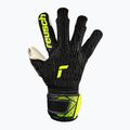 Παιδικά γάντια τερματοφύλακα Reusch Attrakt Freegel Gold Finger Support Junior black/safety yellow 2