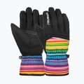 Παιδικά γάντια σκι Reusch Alan Junior black/multicolour lines