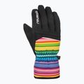 Παιδικά γάντια σκι Reusch Alan Junior black/multicolour lines 2