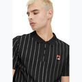 Ανδρικό μπλουζάκι πόλο FILA Luckenwalde black/bright white striped 4