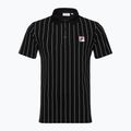 Ανδρικό μπλουζάκι πόλο FILA Luckenwalde black/bright white striped 5