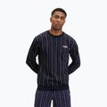 Ανδρικό φούτερ FILA Lobito Pinstriped Crew black iris/two color stiped