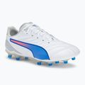 Ανδρικά παπούτσια ποδοσφαίρου PUMA King Pro FG/AG puma white/bluemazing/flat light grey/sunset glow