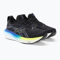 ASICS Gel-Nimbus 25 ανδρικά αθλητικά παπούτσια για τρέξιμο μαύρο/κίτρινο λάμψη 4