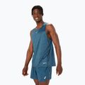 Ανδρικό ASICS Fujitrail Singlet μαγνητικό μπλε running tank top 4