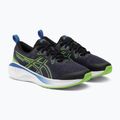 ASICS Gel-Cumulus 25 GS παιδικά παπούτσια τρεξίματος μαύρο/ηλεκτρικό λάιμ 5