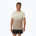 Ανδρική μπλούζα ASICS Seamless oatmeal/moonrock running shirt