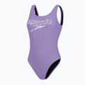 Γυναικείο ολόσωμο μαγιό Speedo Logo Deep U-Back μοβ 68-12369 4