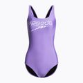 Γυναικείο ολόσωμο μαγιό Speedo Logo Deep U-Back μοβ 68-12369