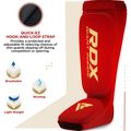 RDX Hosiery Shin Instep Foam προστατευτικά κνήμης και ποδιού κόκκινο/λευκό 2