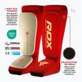 RDX Hosiery Shin Instep Foam προστατευτικά κνήμης και ποδιού κόκκινο/λευκό 4