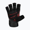 Γάντια προπόνησης RDX L4 Finger Weightlifting Leather red/black 4