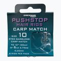 Drennan Pushstop H'Rig Carp Match method leader με stopper barbless αγκίστρι + πετονιά 8 τμχ διαφανές HNQCMA014