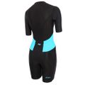 Γυναικεία στολή τριάθλου ZONE3 Activate SS Full Zip Trisuit μαύρο/τυρκουάζ 2