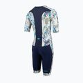 Ανδρική στολή τριάθλου ZONE3 Activate+ Short Sleeve Triathlon Suit sand sotrm/navy/sand 2