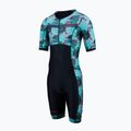 Ανδρική στολή τριάθλου ZONE3 Activate+ Short Sleeve Trisuit triathlon tribal rush/μαύρο/χακί