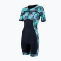 Γυναικεία στολή τριάθλου ZONE3 Activate+ Short Sleeve Trisuit tribal rush/μαύρο/χακί