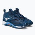 Ανδρικά παπούτσια βόλεϊ Mizuno Wave Momentum 2 Mid navy blue V1GA211721 4