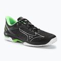 Ανδρικά παπούτσια τένις Mizuno Wave Exceed Tour 5 CC μαύρο / ασημί / πράσινο τέκνο