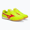 Mizuno Morelia Sala Elite IN safety yellow/fiery coral 2/galaxy silver ανδρικές μπότες ποδοσφαίρου 5