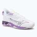 Γυναικεία παπούτσια χάντμπολ Mizuno Wave Mirage 5 white/patrician purple/quince